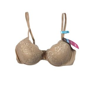 Maidenform Lace Demi Coverage Push Up Sz 34C